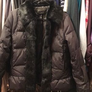BCBG Rabbit Trim Puffer